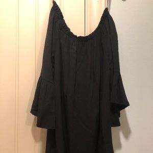 black off the shoulder dress